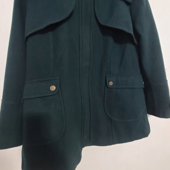 Vince camuto jacket Dark Green Hooded Coat wool - Picture 2 of 11